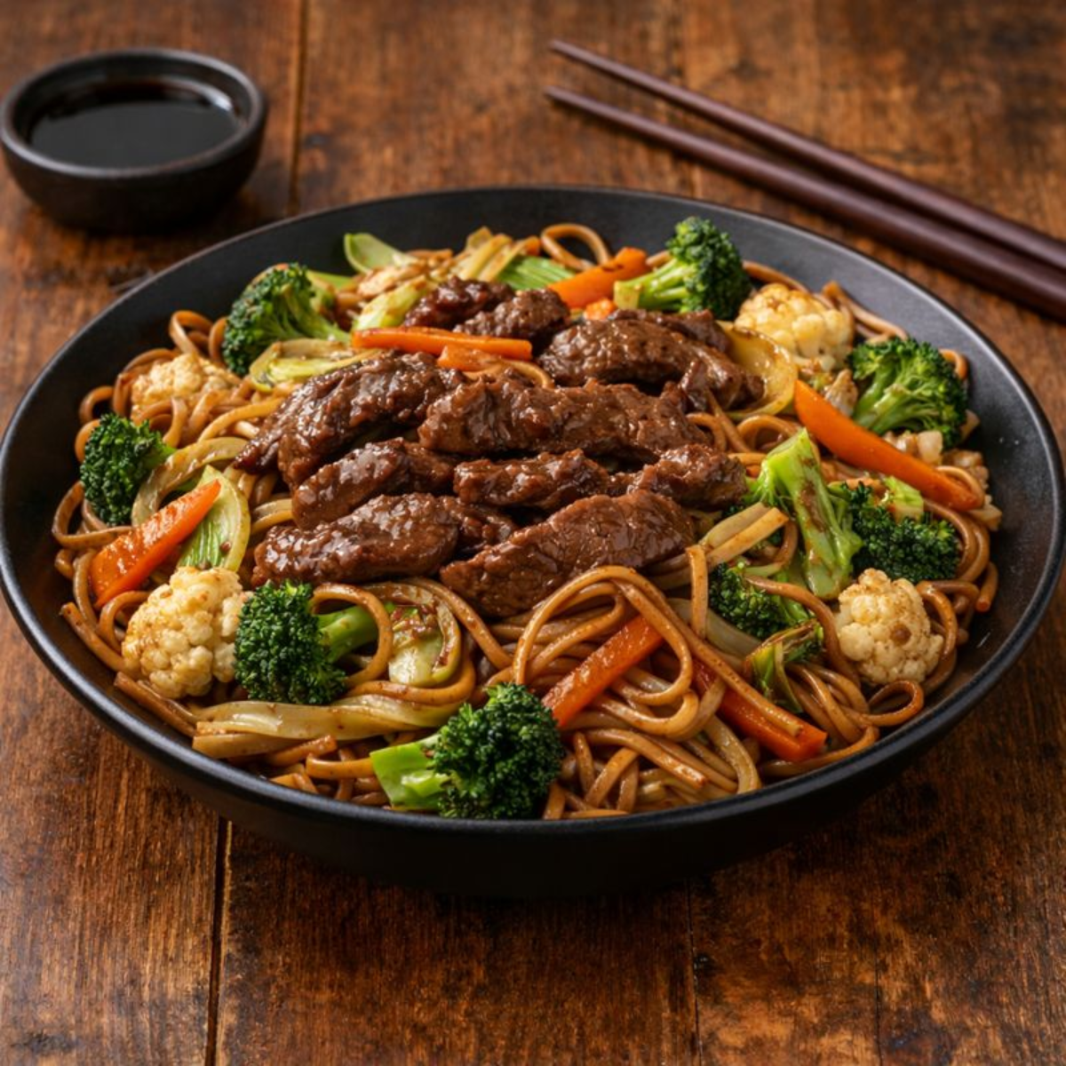 Yakisoba de Carne Tradicional